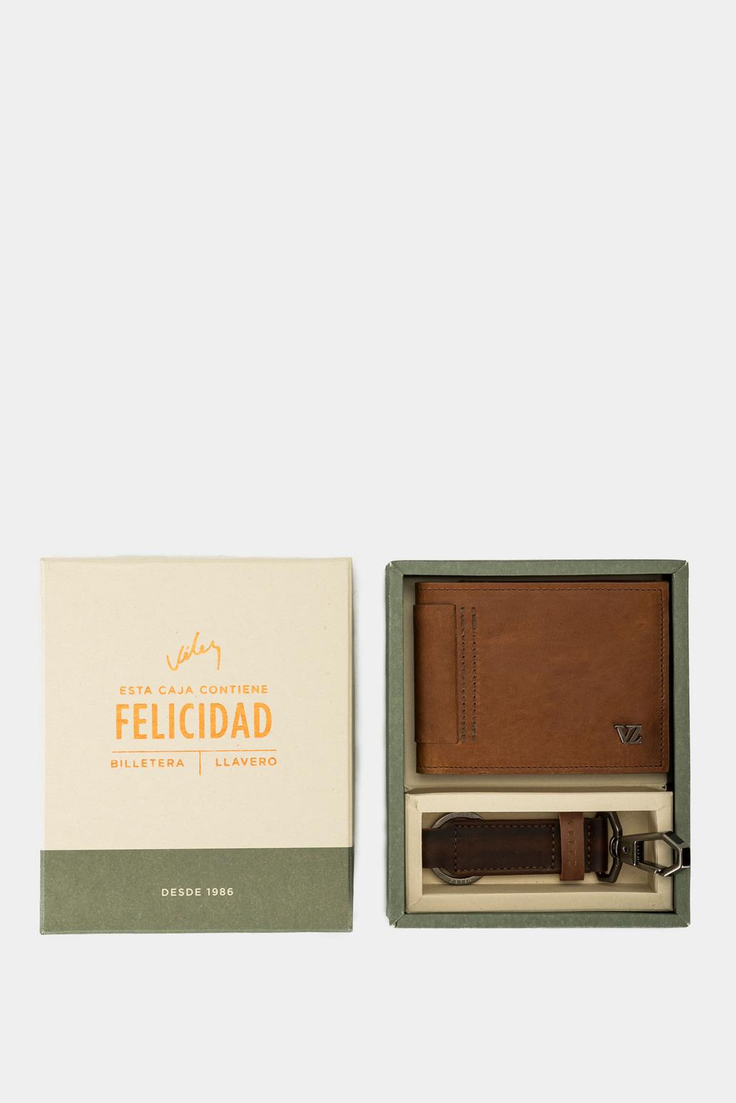Oferta de Kit billetera y llavero de cuero vintage por $199900 en Vélez