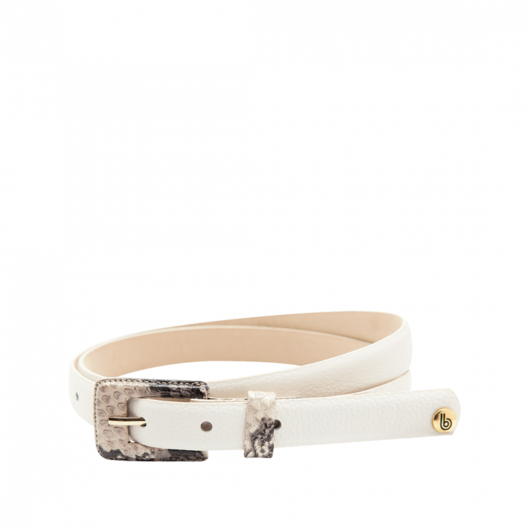 Oferta de Cinturón en cuero color blanco crema por $59900 en Bon-Bonite