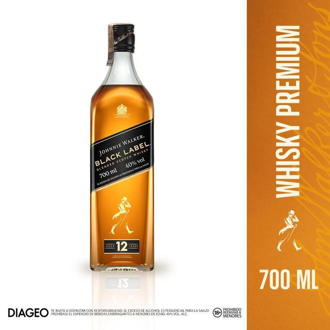 Oferta de Whisky black label 12 años JOHNNIE WALKER. 700 ml por $117600 en Carulla