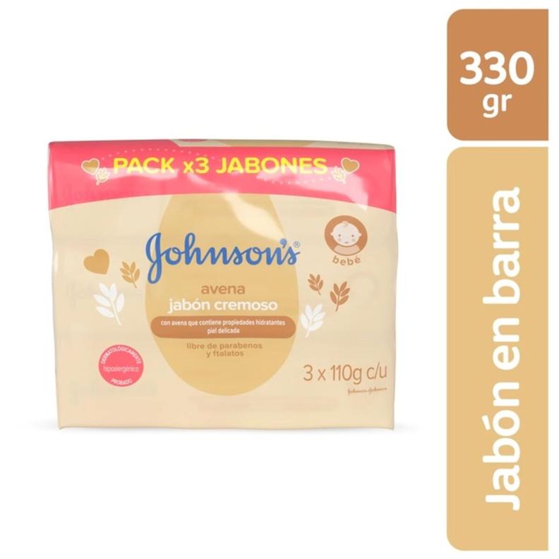 Oferta de JABON JOHNSONS AVENA CREMOSO 110 g TRIPACK por $4233 en Farmacia San Jorge