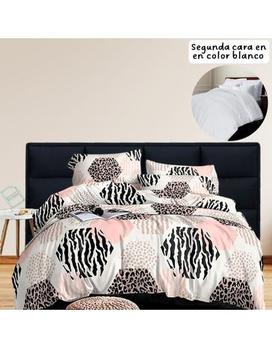 Oferta de Edredón Grueso Doble Faz Voypre Tamaño Queen Animal Print/Blanco por $174930 en Flamingo