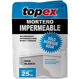 Oferta de Mortero Impermeable Gris 25 Kilos, Topex por $46900 en Homecenter