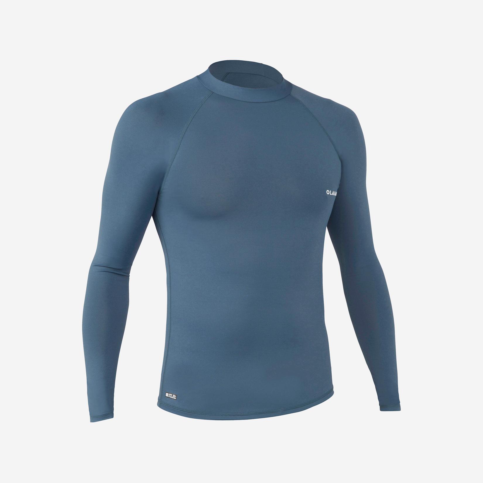Oferta de Camiseta de protección solar manga larga para hombre Olaian UV Top 100 gris por $80000 en Decathlon