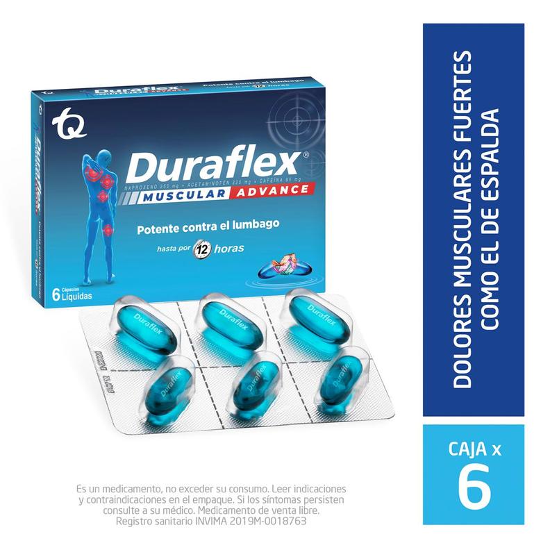 Oferta de Duraflex Advance 250mg/325mg/65mg Capsula Liquida por $16350 en Droguerías Colsubsidio