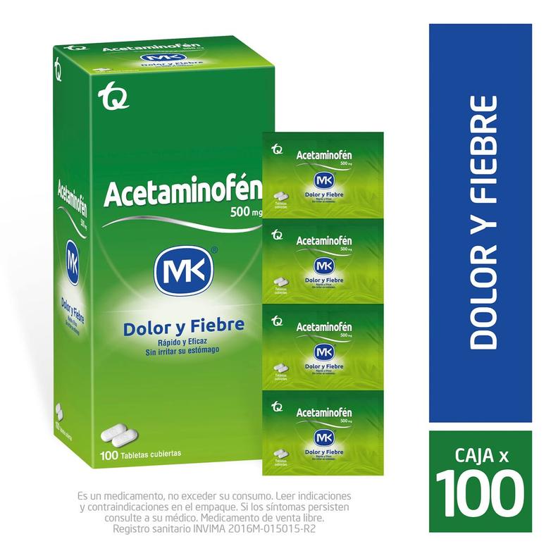 Oferta de Acetaminofen Mk 500 mg Tableta Recubierta Tecnoquímicas por $5465 en Droguerías Colsubsidio