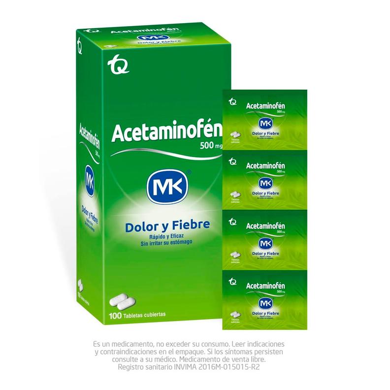 Oferta de Acetaminofen Mk 500 mg Tableta Recubierta Tecnoquímicas por $5465 en Droguerías Colsubsidio