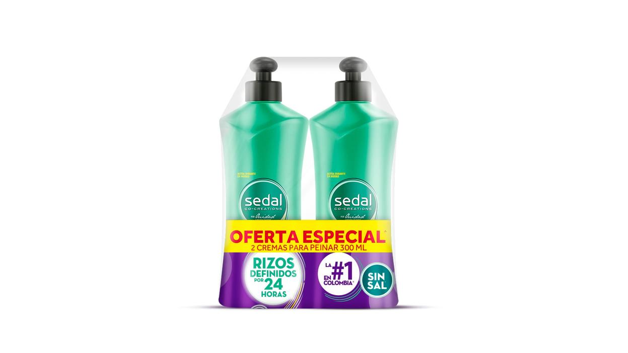 Oferta de Sedal Crema Peinar Rizos 2x300ml por $27550 en Droguerías Colsubsidio