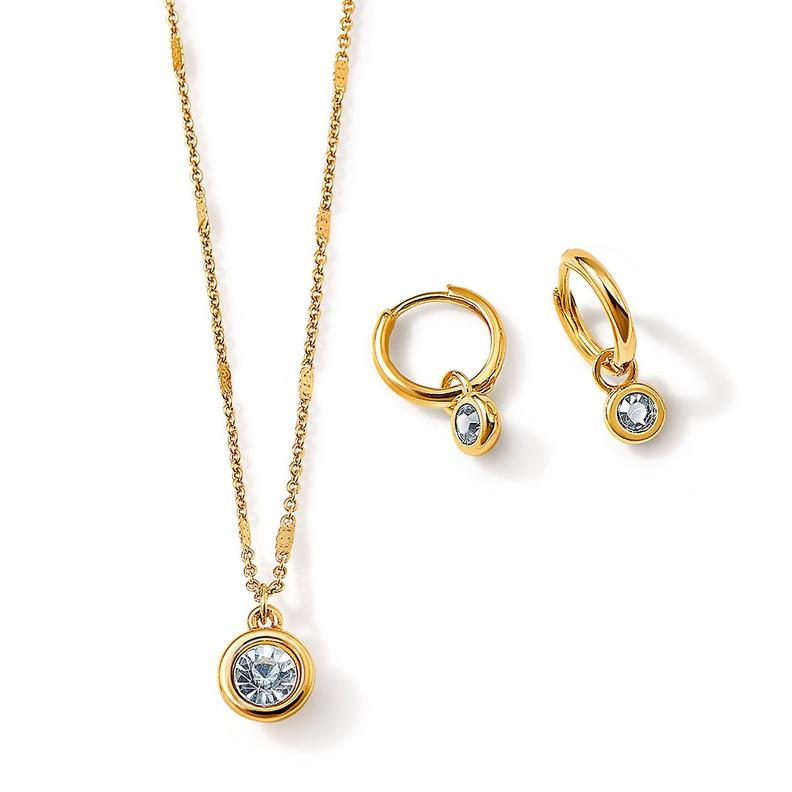 Oferta de Set Collar + Aretes Diamante Abril por $102850 en Ésika