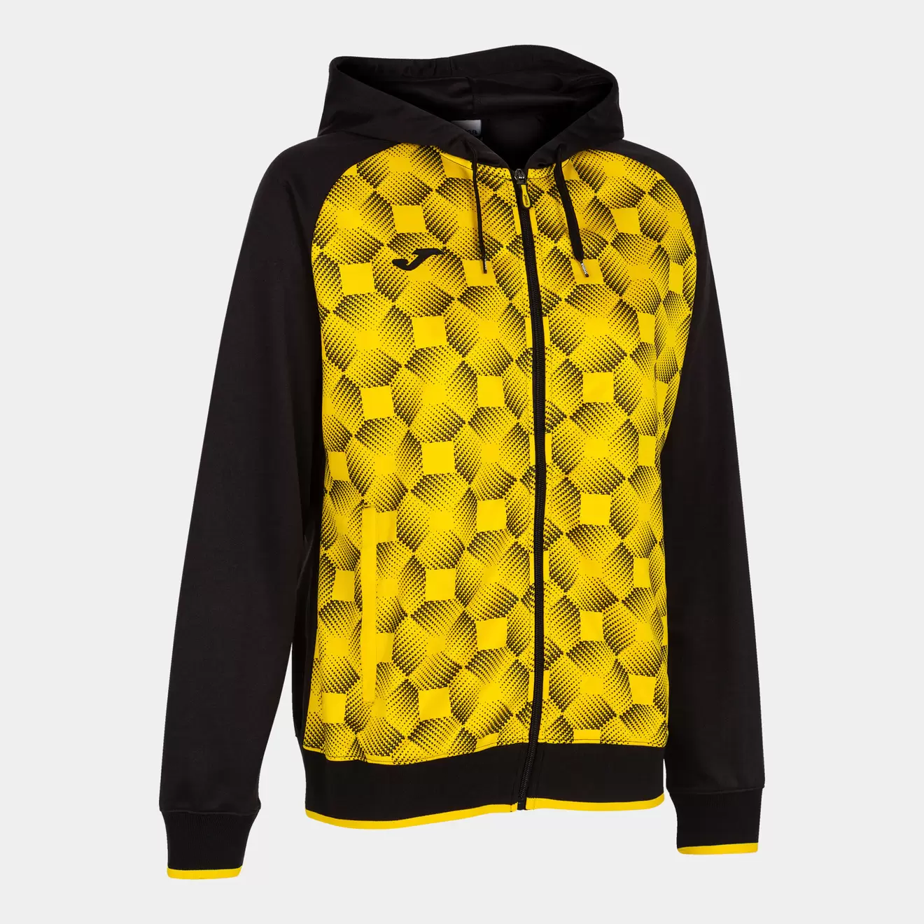 Oferta de Chaqueta con capucha mujer Supernova III negro amarillo por $34,71 en Joma