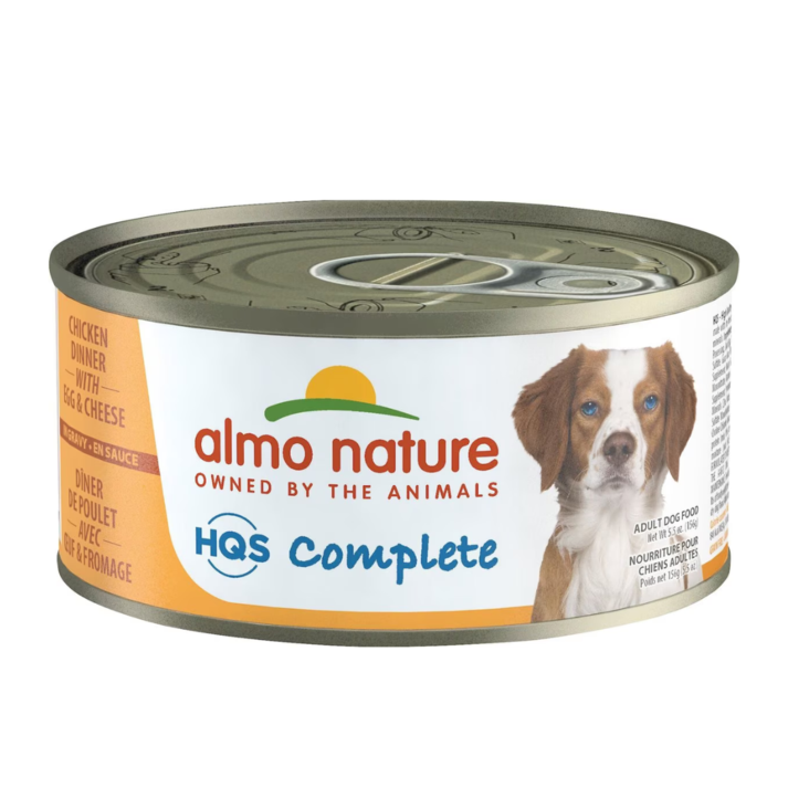Oferta de Almo Nature HQS Complete Chicken Dinner With Cheese & Egg Dog Wet Food por $3,49 en Kanu