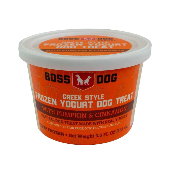 Oferta de Boss Dog Frozen Yogurt Pumpkin Cinnamon Dog & Cat Treat por $4,49 en Kanu