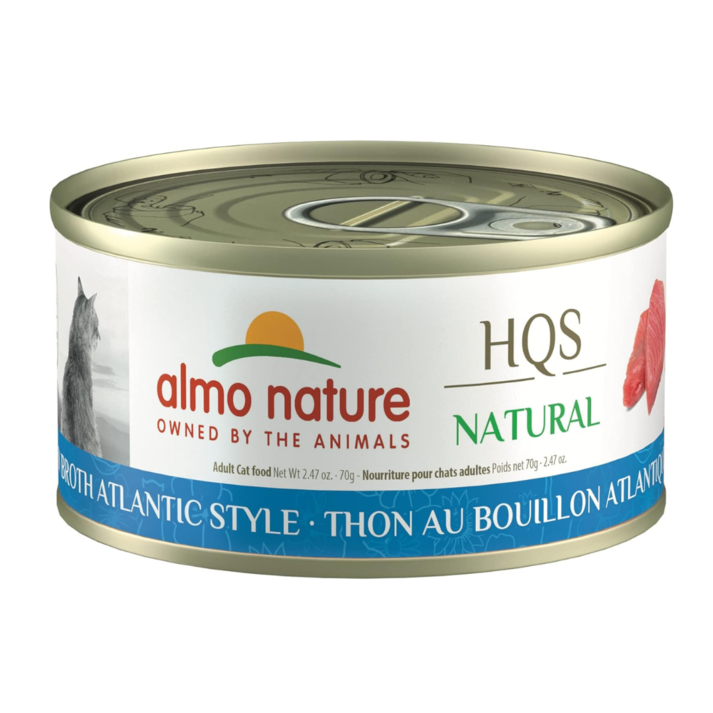 Oferta de Almo Nature HQS Natural Atlantic Tuna In Broth Cat Wet Food por $2,49 en Kanu
