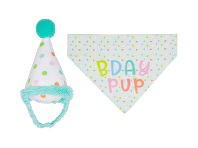 Oferta de Birthday Dog Pup S/M Bandana Hat Set por $9,99 en Kanu