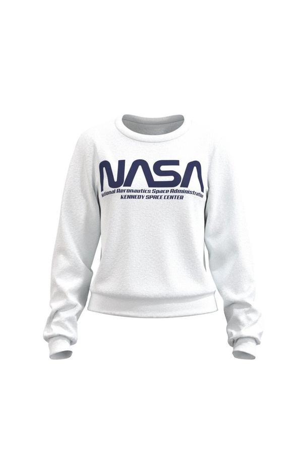 Oferta de Buzo unicolor con cuello redondo y diseño de NASA por $79900 en Koaj