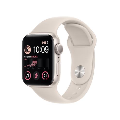 Oferta de Apple Watch SE GPS de 40 mm Caja de Aluminio en Blanco Estelar, Correa Deportiva Blanco Estelar por $1399000 en Ktronix