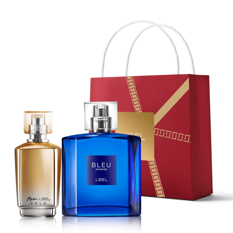 Oferta de Set perfume femenino Mon L'BEL Gold + perfume masculino Bleu Intense por $307700 en L'bel