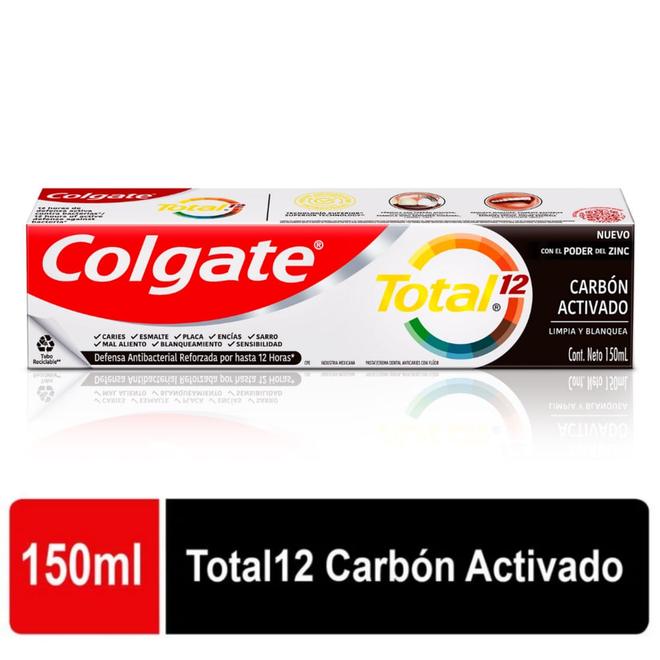 Oferta de Crema Dental Colgate Total 12 Carbon Activado X 150ml por $17000 en Locatel