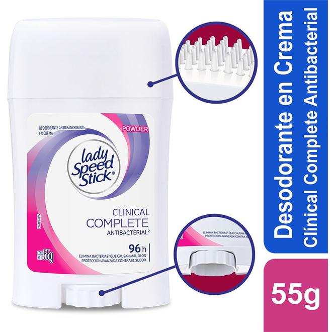 Oferta de Desodorante Antitranspirante Mujer Lady Speed Stick Clínical Complete Powder Crema X 55g por $16800 en Locatel