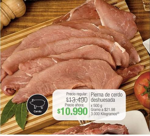 Oferta de Pierna de cerdo deshuesada x 500 g por $10990 en Jumbo